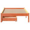 vidaXL Estructura de cama sin colch&oacute;n madera maciza marr&oacute;n 90x190 cm