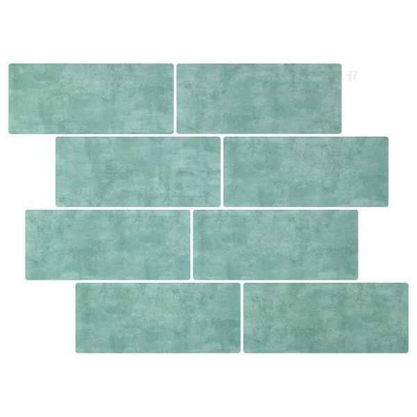 vidaXL Azulejo de metro 10 pcs Verde grisáceo 29.4 x 21.4 cm