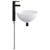 vidaXL Lavabo de ba&ntilde;o con grifo y desag&uuml;e Negro Mate 32 x 32 x 13 cm