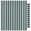 vidaXL Postes de cerca 12 pcs Verde 80 cm