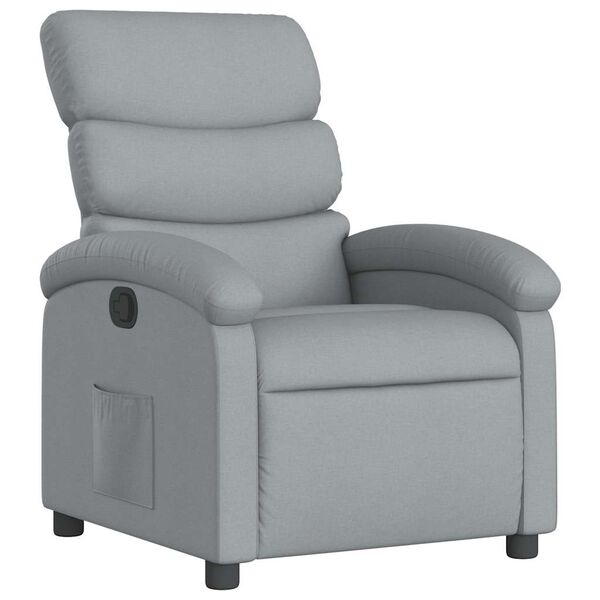 vidaXL Sill&oacute;n reclinable de tela gris claro