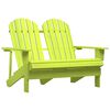 vidaXL Silla Adirondack de jard&iacute;n 2 plazas madera maciza abeto verde
