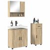 vidaXL Juego de muebles de ba&ntilde;o con caj&oacute;n 3 pcs Roble Sonoma