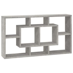 vidaXL Estanter&iacute;a de pared con 8 compartimentos gris hormig&oacute;n