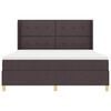 vidaXL Cama tipo Box Spring Marr&oacute;n Oscuro 180 x 200 cm tela