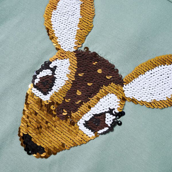 Camiseta infantil de manga larga menta medio 128