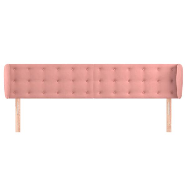 vidaXL Cabecero de terciopelo rosa 163x23x78/88 cm