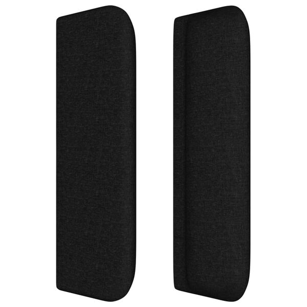 vidaXL Cabecero de tela negro 103x16x78/88 cm