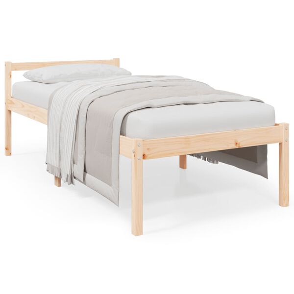 vidaXL Cama para personas mayores madera maciza de pino 100x200 cm