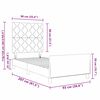 vidaXL Cama tipo Box Spring con cabecera Negro 90 x 200 cm Terciopelo