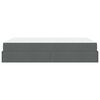 vidaXL Estructura de cama con colch&oacute;n 2 pcs Gris Tenue tela