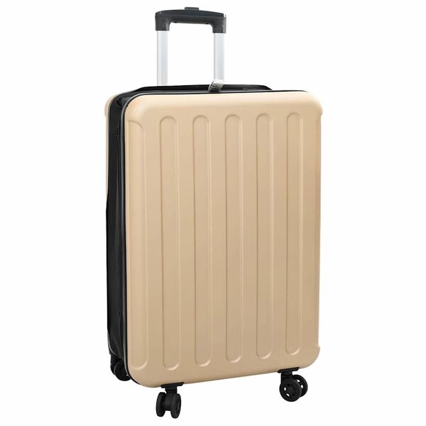 vidaXL Maleta con cerradura champán 43 x 27 x 66 cm Plástico ABS