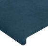 vidaXL Cabecero de cama azul oscuro 80x5x118/128 cm Terciopelo