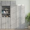 vidaXL Armario estrecho madera ingeniería gris hormigón 45x42,5x225 cm