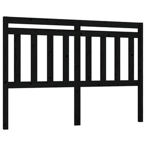 vidaXL Cabecero de cama madera maciza de pino negro 146x4x100 cm