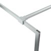 vidaXL Mampara de ducha vidrio ESG transparente plateado 115x195 cm