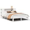 vidaXL Cama con estantería sin colchón madera maciza blanca 120x190 cm