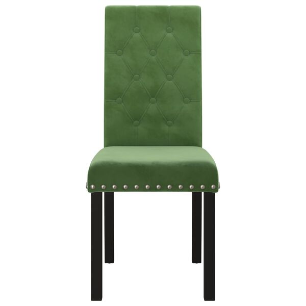 vidaXL Sillas de comedor 4 unidades terciopelo verde oscuro
