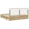 vidaXL Estructura de cama Sonoma 200 x 200 cm Madera de pino macizo
