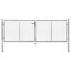 vidaXL Puerta de jard&iacute;n de acero galvanizado 306x75 cm color plata