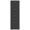 vidaXL Mueble archivador con caj&oacute;n 2 pcs Negro 44 x 50 x 139 cm