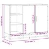 vidaXL Aparador de madera de ingenier&iacute;a gris Sonoma 92x35x76 cm