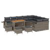 vidaXL Conjunto de sof&aacute;s de jard&iacute;n 13 uds. 12-N&uacute;mero de plazas Gris