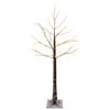 vidaXL &Aacute;rbol de Navidad LED cubierto de nieve Marr&oacute;n 22 x 22 x 120 cm