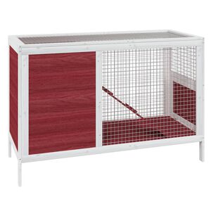 vidaXL Conejera de madera maciza de pino mocha 103x44x69,5 cm