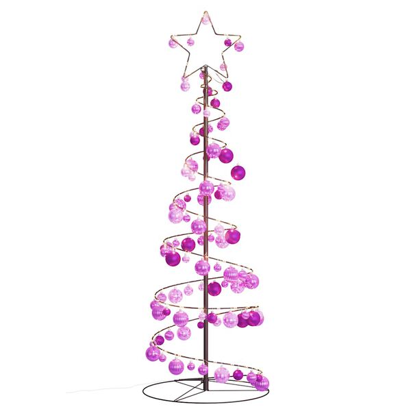 VidaXL LED para &aacute;rbol de Navidad con bolas 100 LED blanco c&aacute;lido 150cm