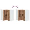 vidaXL Mueble de cocina esquina pared Porto madera vieja