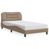 vidaXL Estructura de cama sin colch&oacute;n Hvar cuero sint&eacute;tico capuchino 100x200cm