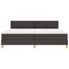 vidaXL Cama tipo Box Spring Marr&oacute;n Oscuro 200 x 200 cm tela