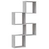 vidaXL Estantes cubo de pared 4 unidades gris sonoma 30x15x30 cm