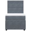 vidaXL Cama box spring con colch&oacute;n terciopelo gris oscuro 80x200 cm