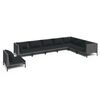 vidaXL Set sof&aacute;s de jard&iacute;n 8 pzas cojines rat&aacute;n sint&eacute;tico gris oscuro