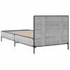 vidaXL Estructura cama madera ingenier&iacute;a metal gris Sonoma 100x200 cm