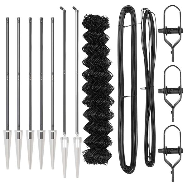 vidaXL Poste de Valla Gris 10 x 1,2 m (malla de 40 x 40 mm)