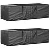 vidaXL Bolsas para cojines jard&iacute;n 2 uds polietileno negro 135x40x55 cm