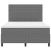 vidaXL Cama tipo Box Spring Gris claro y blanco. 203 x 160 x 128 cm