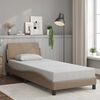 vidaXL Estructura de cama Dover cuero sint&eacute;tico capuchino 90x190 cm
