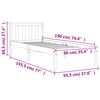 vidaXL Estructura de cama sin colch&oacute;n madera maciza marr&oacute;n 90x190 cm