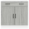 vidaXL Mueble bajo de cocina Lucca madera contrachapada gris sonoma