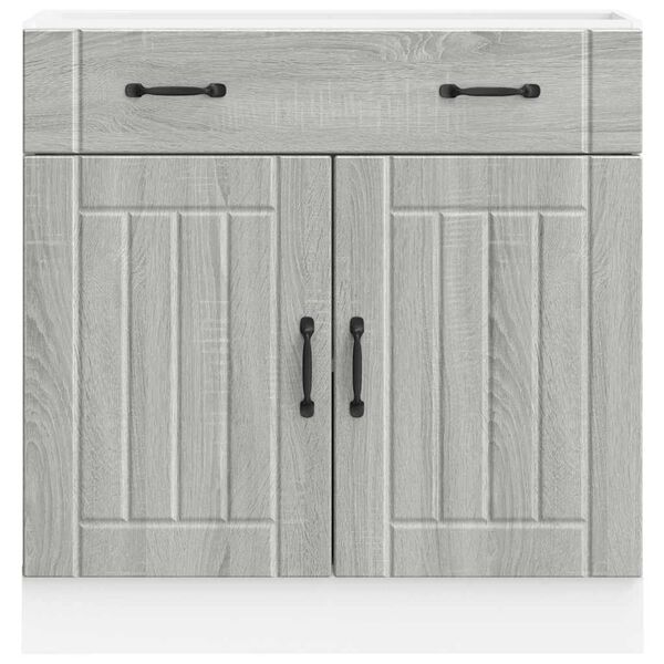 vidaXL Mueble bajo de cocina Lucca madera contrachapada gris sonoma