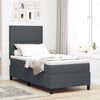 vidaXL Cama tipo Box Spring Gris oscuro y blanco 203 x 80 x 128 cm