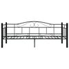 vidaXL Estructura de sof&aacute; cama sin colch&oacute;n metal negro 90x200 cm