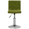vidaXL Silla de comedor giratoria de terciopelo verde claro