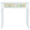 vidaXL Mesa consola de madera blanca 80x40x74 cm