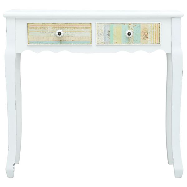 vidaXL Mesa consola de madera blanca 80x40x74 cm