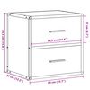 vidaXL Mesita de noche de pared color roble ahumado 40x31x39,5 cm